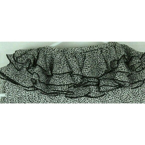 Sioni Top Leopard Print Ruffles Sleeveless Womens small - Picture 12 of 12